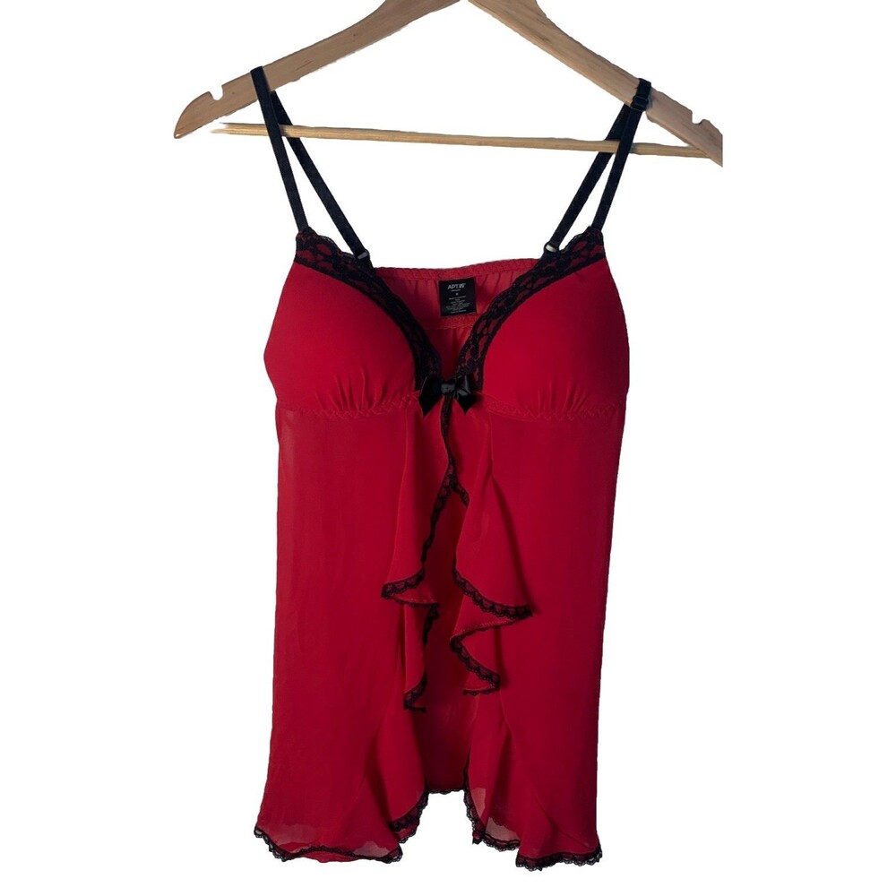 Apt 9 WhimsigothLace Bust Babydoll Cami Bow  OpenLingerie S  Vamp Dark Fairy Y2K